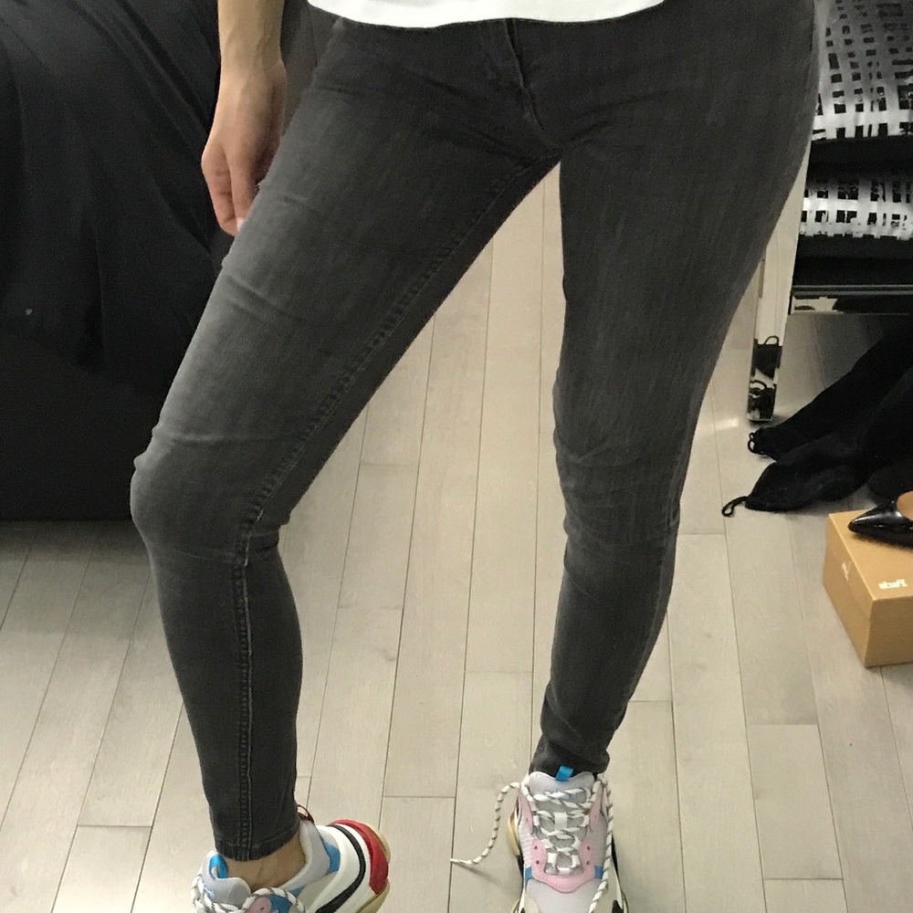 Zara dark grey skinny jeans stretchy